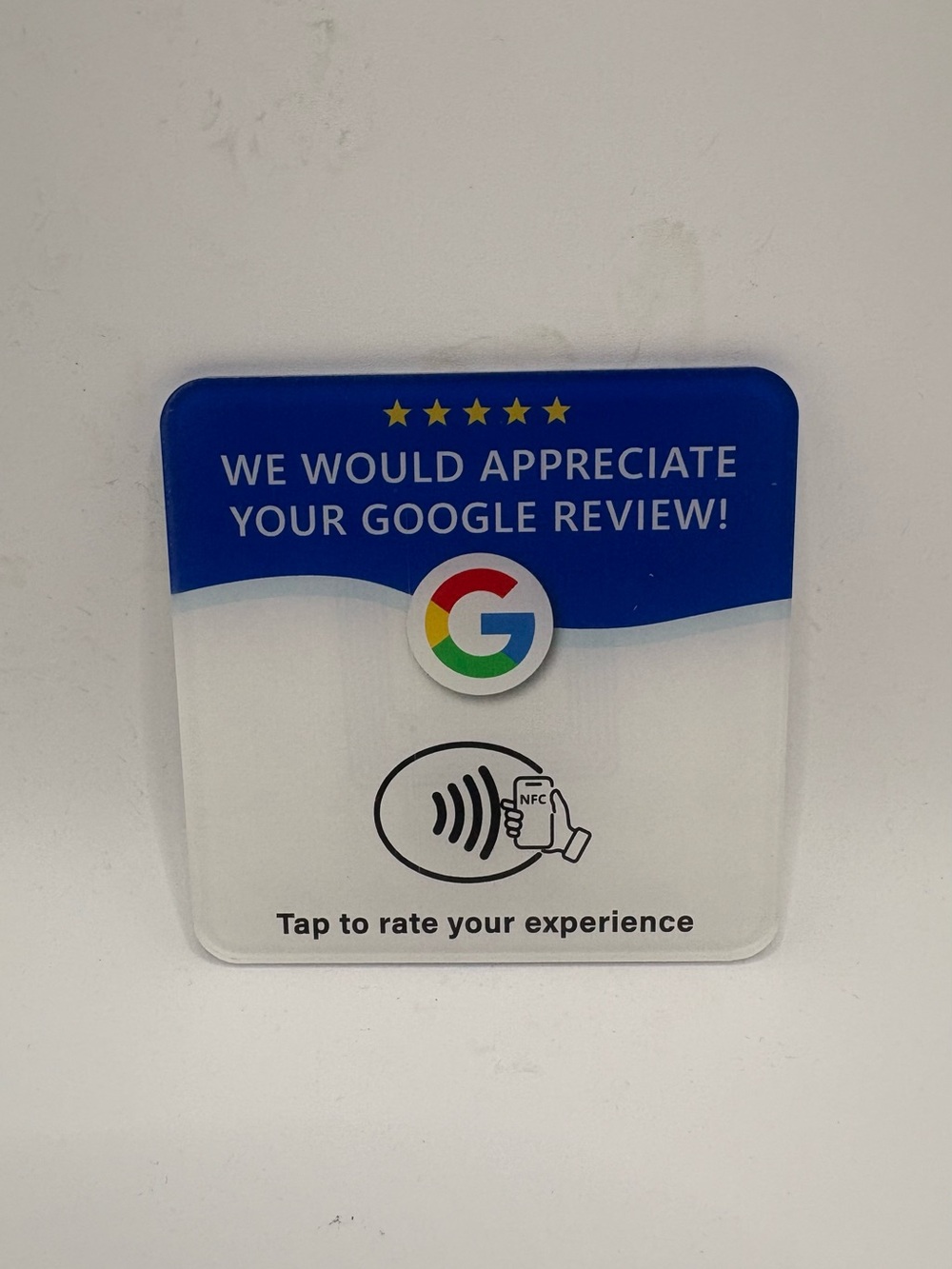 Google NFC Review Sticker